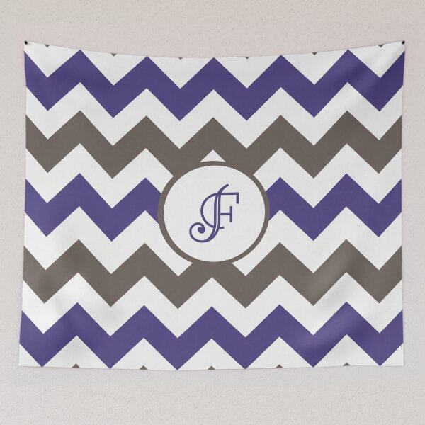 Item preview, Purple Chevron F designed and sold by MonogramMonkey.