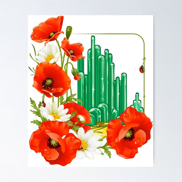 Item preview, Emerald City Poppies designed and sold by wozsimps.