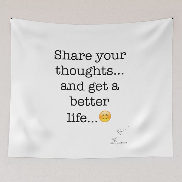 Item preview, Share your thoughts… and get a better life... designed and sold by Hjortur.