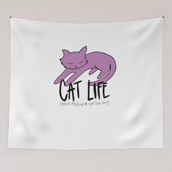 Item preview, Cat Life, Sleep Always designed and sold by Pegg-n-Chops.