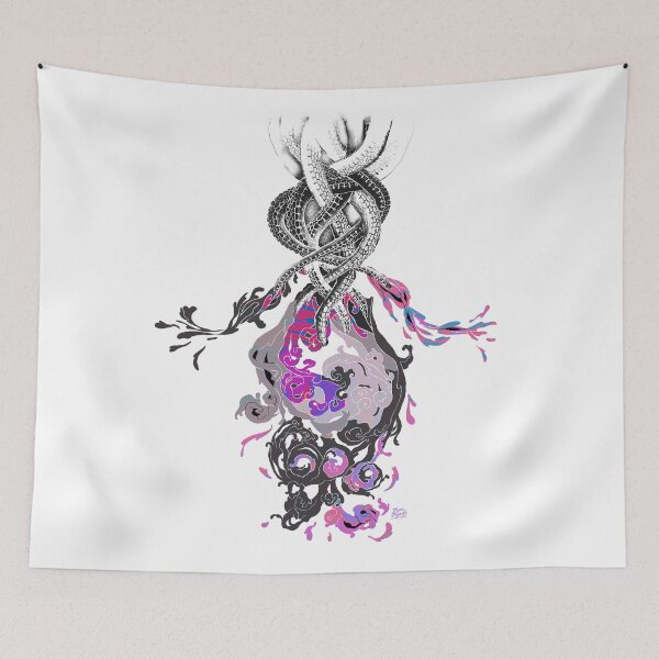 Item preview, Psychedelic Ink Octopus Black Watercolor designed and sold by Pepe Psyche.