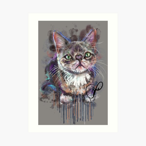 Project Caturday - Smushie the Cat Art Print