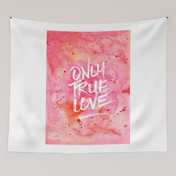 Item preview, Only True Love Handpainted Abstract Watercolor Red Pink Orange designed and sold by Beverly Claire Kaiya.