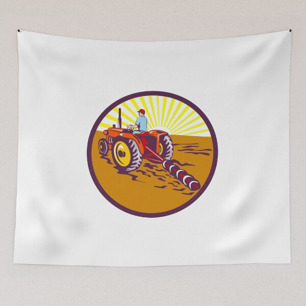 Item preview, Farmer On Tractor Circle Retro designed and sold by patrimonio.