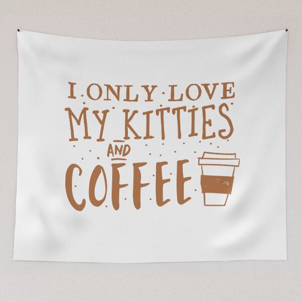 Item preview, I only love my kitties and coffee designed and sold by jazzydevil.