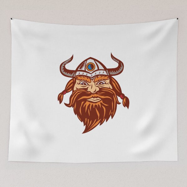 Item preview, Viking Warrior Head Angry Isolated Retro designed and sold by patrimonio.
