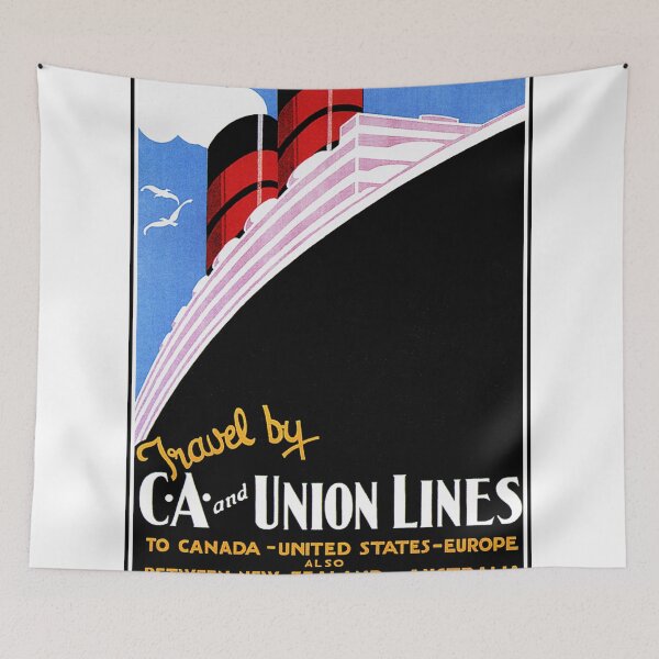 Item preview, Vintage ocean travel New Zealand USA Canada Europe advert designed and sold by aapshop.