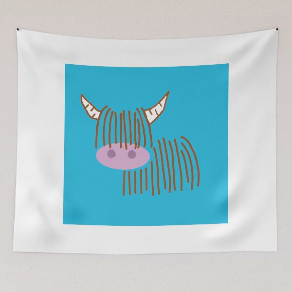 Item preview, Highland Cow Blue designed and sold by heapsyj.