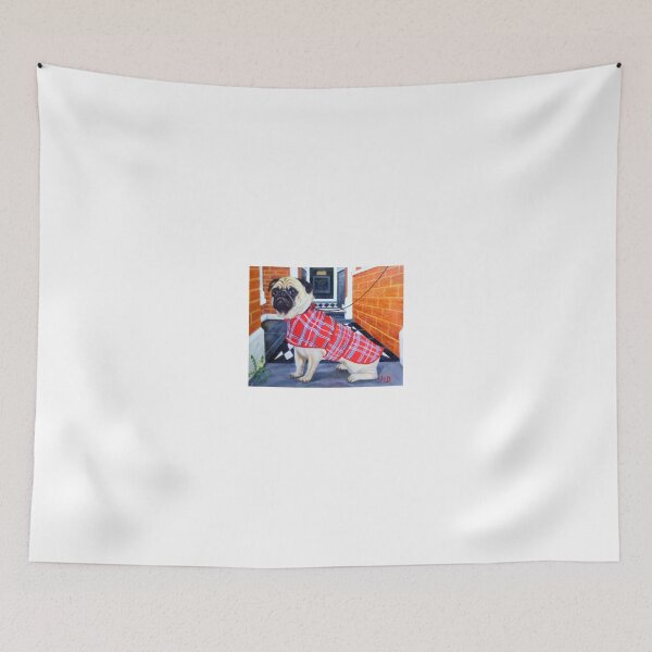 Item preview, Sad Pug Waiting for Walkies designed and sold by Hannah Dosanjh.