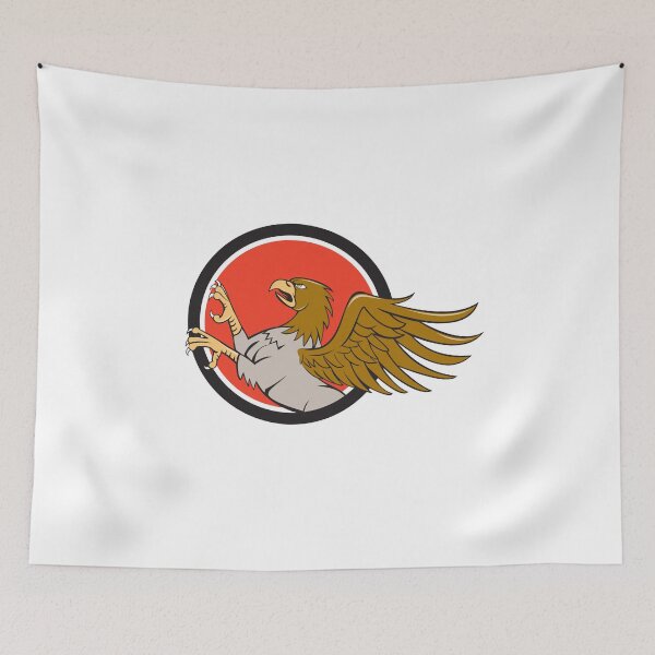 Item preview, Hippogriff Prancing Side Circle Cartoon designed and sold by patrimonio.