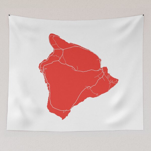Item preview, Hawaii Island Map - Red designed and sold by CartoCreative.