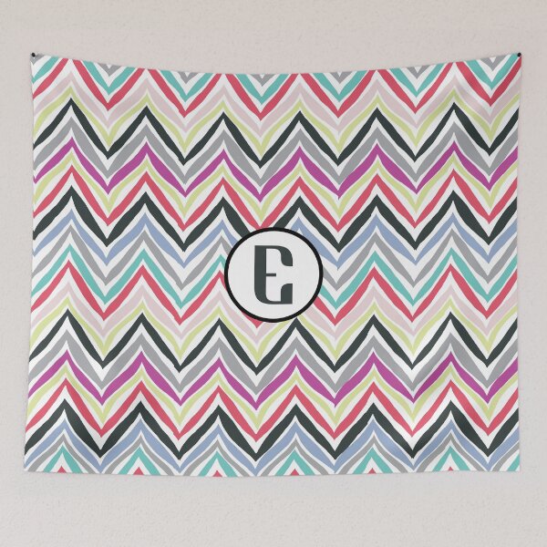 Item preview, E Chevrony designed and sold by MonogramMonkey.