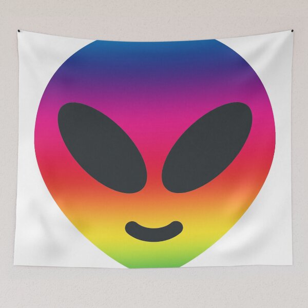 Item preview, Rainbow Alien Emoji designed and sold by Luna Snaps.
