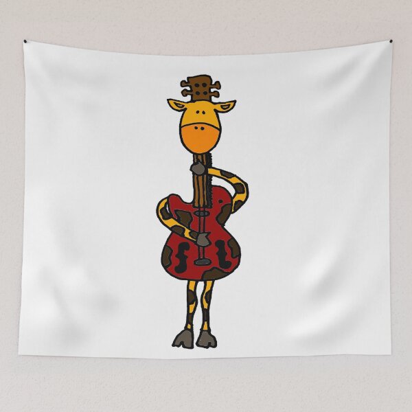 Item preview, Cool Funny Giraffe with Electric Guitar Body designed and sold by Nature's Fancy.