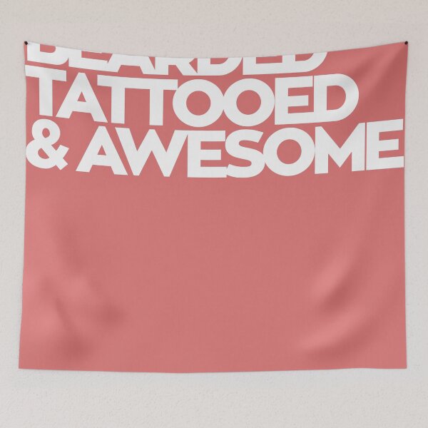Item preview, Bearded tattooed & awesome designed and sold by trendism.