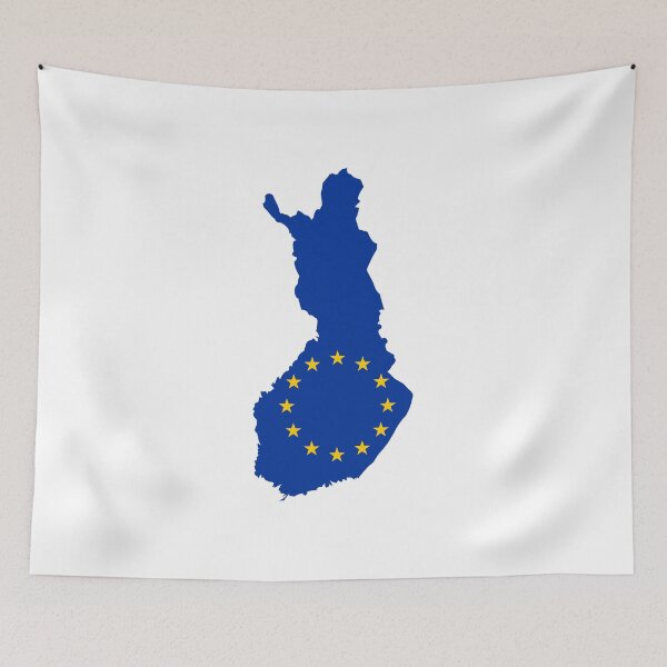 Item preview, European Union Flag Map of Finland designed and sold by abbeyz71.