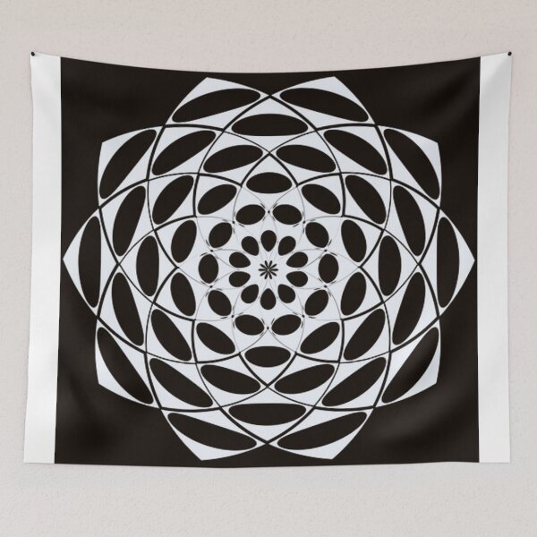 Item preview, White on Black Mandala - Color Your Own designed and sold by faeriestar.