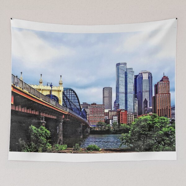 Item preview, Pittsburgh PA - Pittsburgh Skyline by Smithfield Street Bridge designed and sold by Susan Savad.