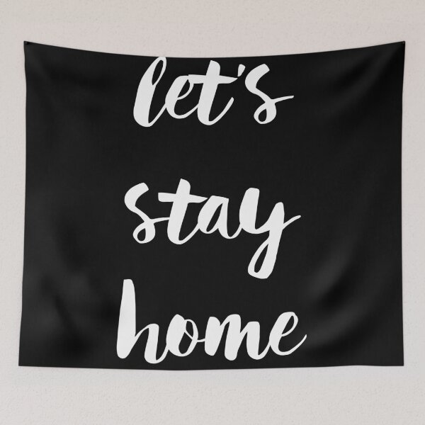 Item preview, Let's Stay Home - White Handwritten Type designed and sold by SaraduJour.