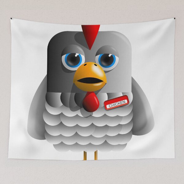 Item preview, Chicken, a cute little tiny chicken with name tag designed and sold by offwhitelimo.