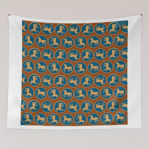 Item preview, Gold-effect Horses on Tan designed and sold by Judy Adamson.