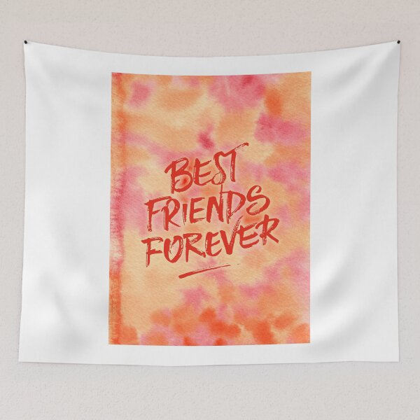 Item preview, Best Friends Forever Handpainted Abstract Watercolor Pink Orange designed and sold by Beverly Claire Kaiya.