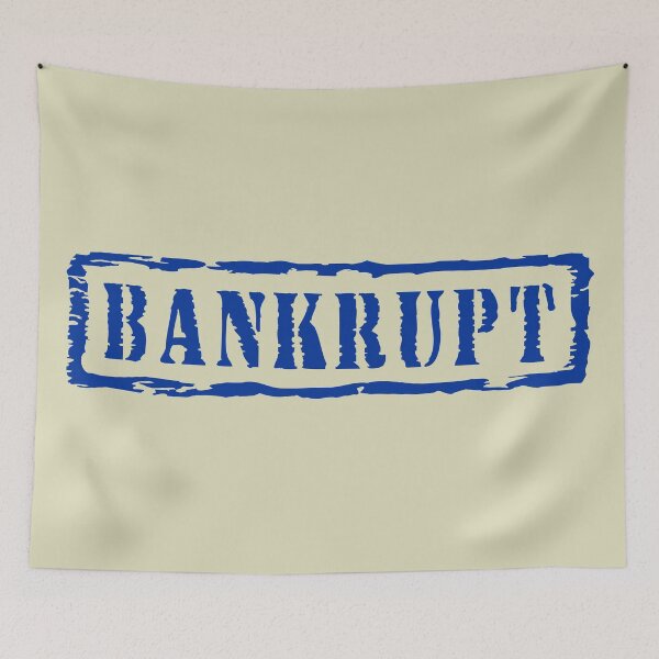 Item preview, Bankrupt, retro blue stamp designed and sold by aapshop.