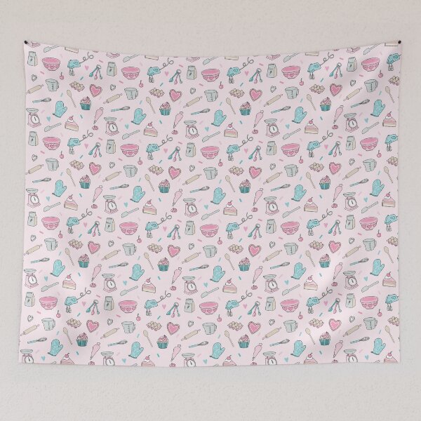 Item preview, Pink Baking Pattern designed and sold by jillyjilly.