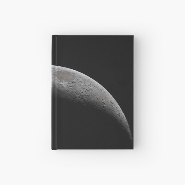Crescent waxing moon Hardcover Journal