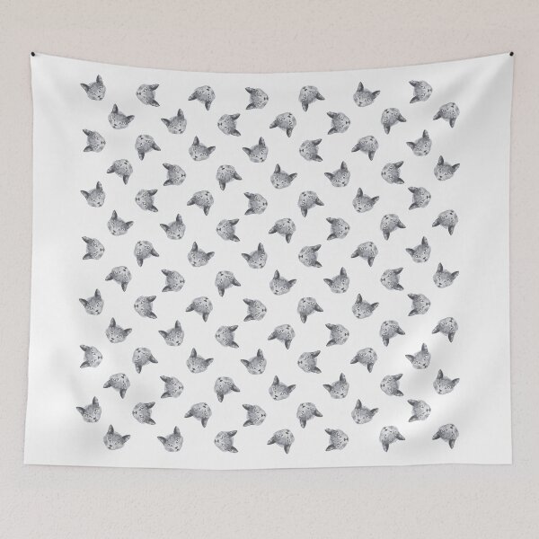 Item preview, russian blue cat face designed and sold by aikogg.
