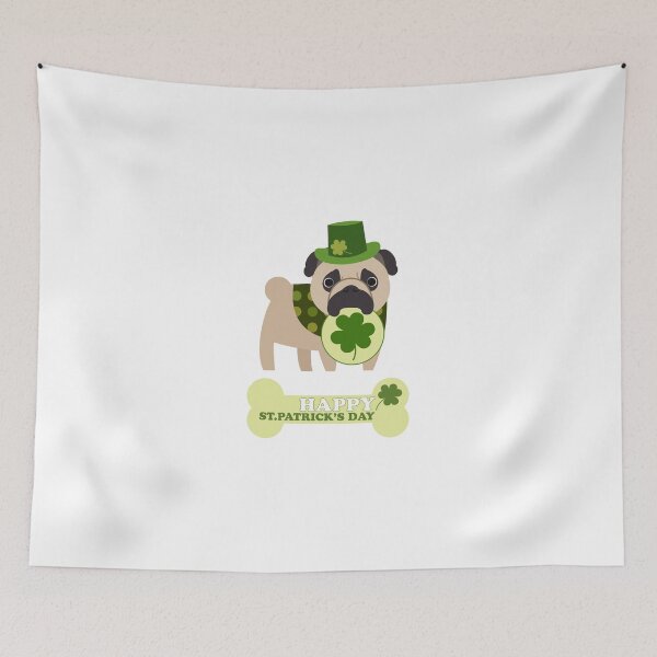 Item preview, St. Patrick's Day Pug 2 designed and sold by pugmom4.