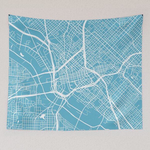Item preview, Dallas Map - Baby Blue designed and sold by CartoCreative.