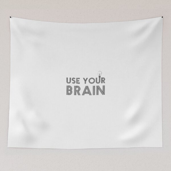 Item preview, Use Your Brain Quote Science Smart Motivational Activism Idea Creativity designed and sold by Sid3walk Art.