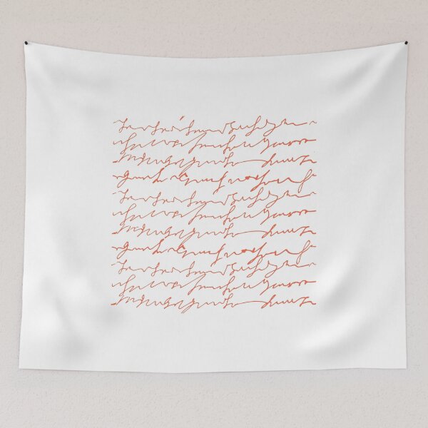 Item preview, Orange hand writings romantic pattern designed and sold by nastybo.