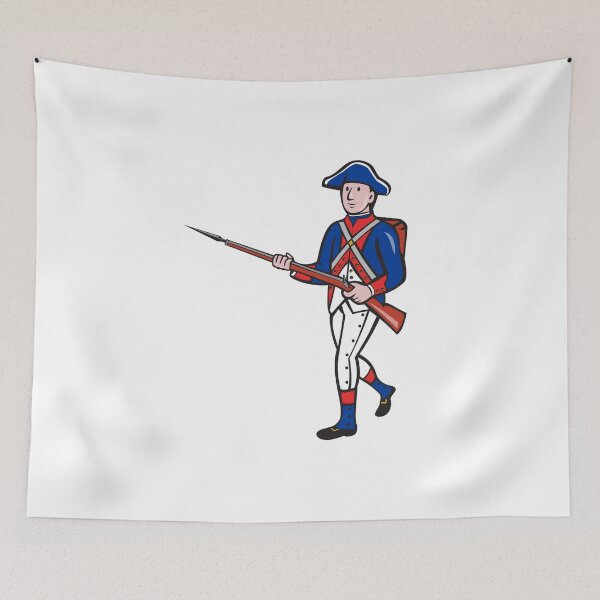 Item preview, American Revolutionary Soldier Cartoon designed and sold by patrimonio.