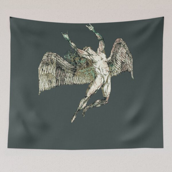 Item preview, ICARUS THROWS THE HORNS - antique grunge  *awesome UNLISTED designs in my portfolio* designed and sold by sleepingmurder.