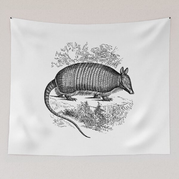Item preview, Vintage Armadillo Ilustración Retro 1800 Imagen en blanco y negro designed and sold by SilverSpiral.