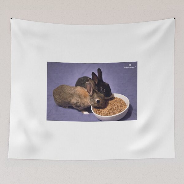 Item preview, Rabbits Eating Spent Grains designed and sold by DreamingLizard.