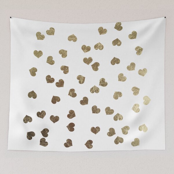 Item preview, Glamorous Faux Gold Hearts Pattern designed and sold by Blkstrawberry.