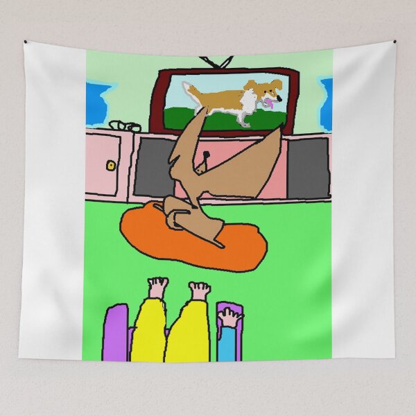 Item preview, Cherry Blossom Chihuahua Watch Lassie On T.V. designed and sold by pinkyjainpan.
