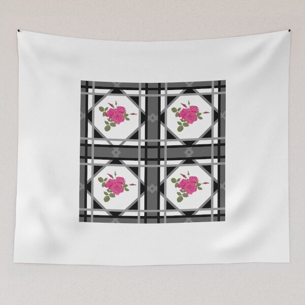 Item preview, Art design rose ornament geometric background designed and sold by fuzzyfox.