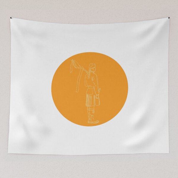 Item preview, Scotsman Soldier Bagpiper Circle Drawing designed and sold by patrimonio.