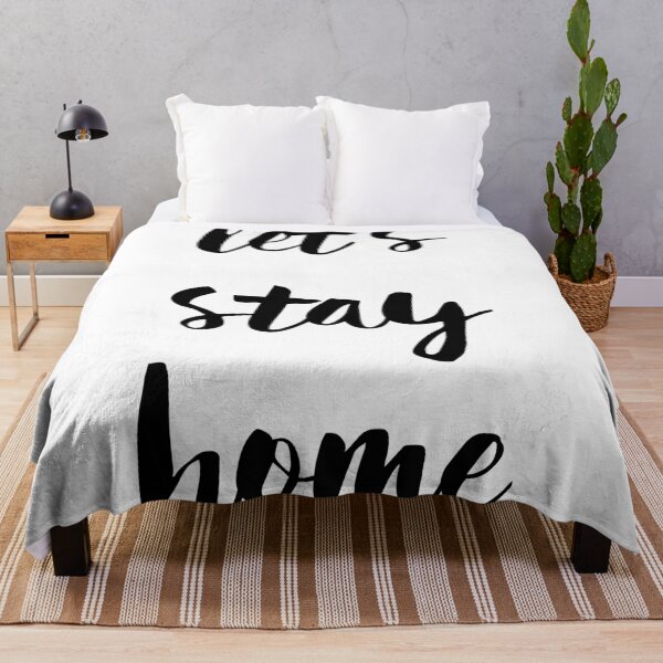 Item preview, Let's Stay Home - Black Handwritten Type designed and sold by SaraduJour.