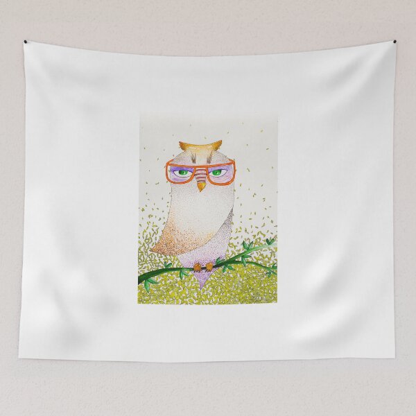 Item preview, Owl with glasses designed and sold by artbyasta.