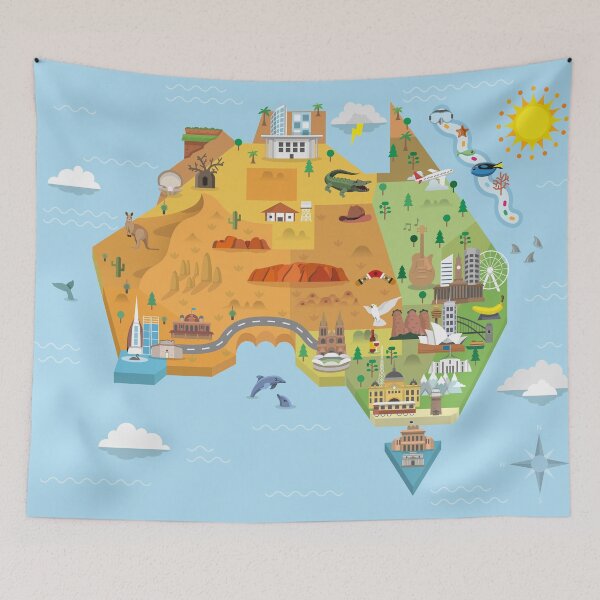 Item preview, Graphic Map of Australia designed and sold by Archie Moore.