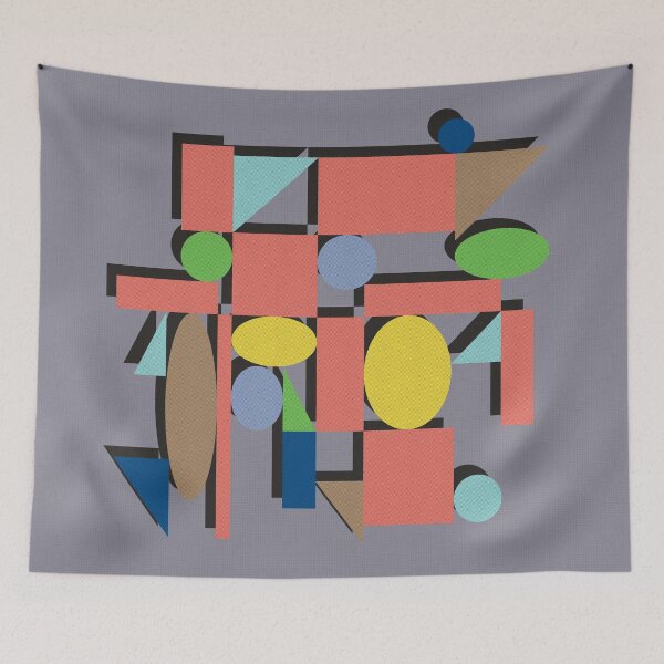 Item preview, Geometric Flat Abstract Halftone Shapes Trendy Spring Colors designed and sold by Beverly Claire Kaiya.
