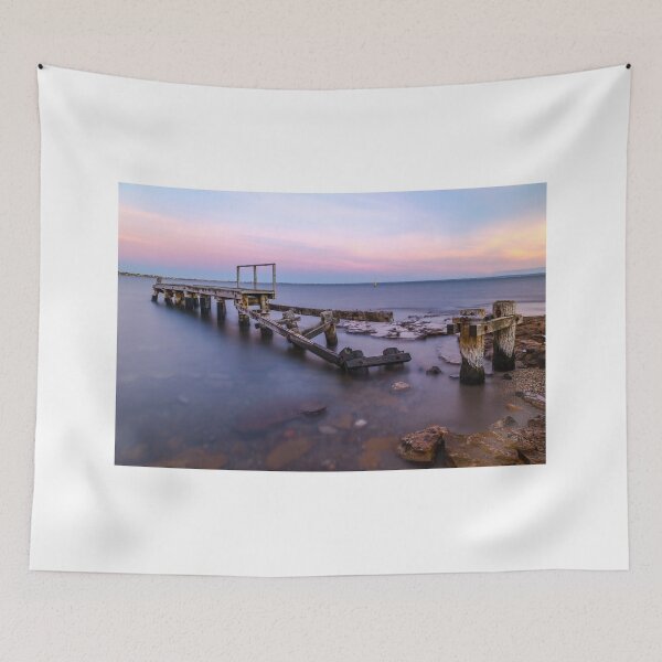 Item preview, Old Beaumaris Jetty at dusk designed and sold by susanzentay.