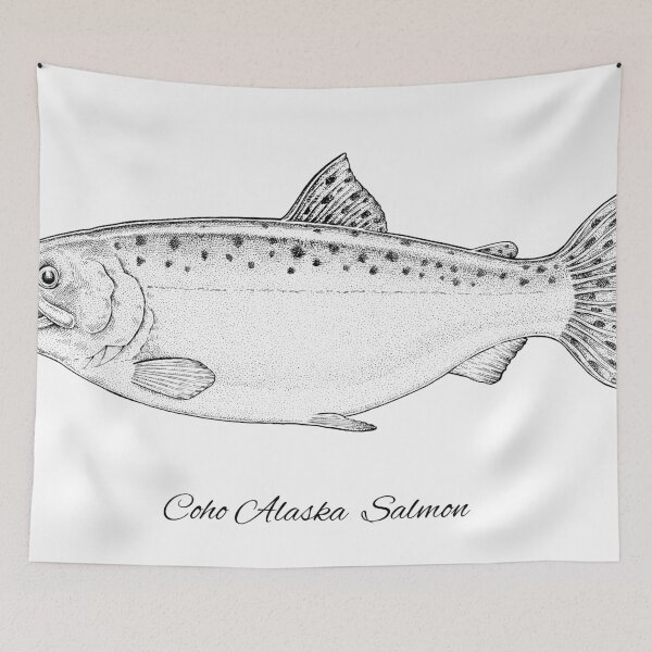 Item preview, Coho Atlantic Salmon designed and sold by Evgenia's Fish Art.