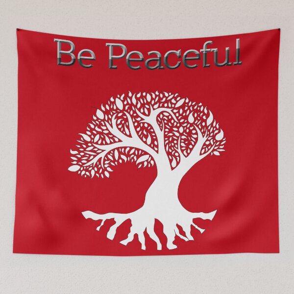 Item preview, Be Peaceful Tree - White designed and sold by MusicandWriting.