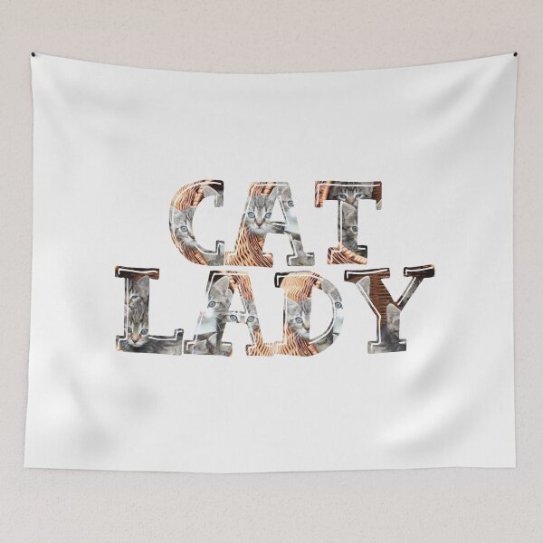 Item preview, CAT LADY (with kittens peeking through type) designed and sold by thetypographer.